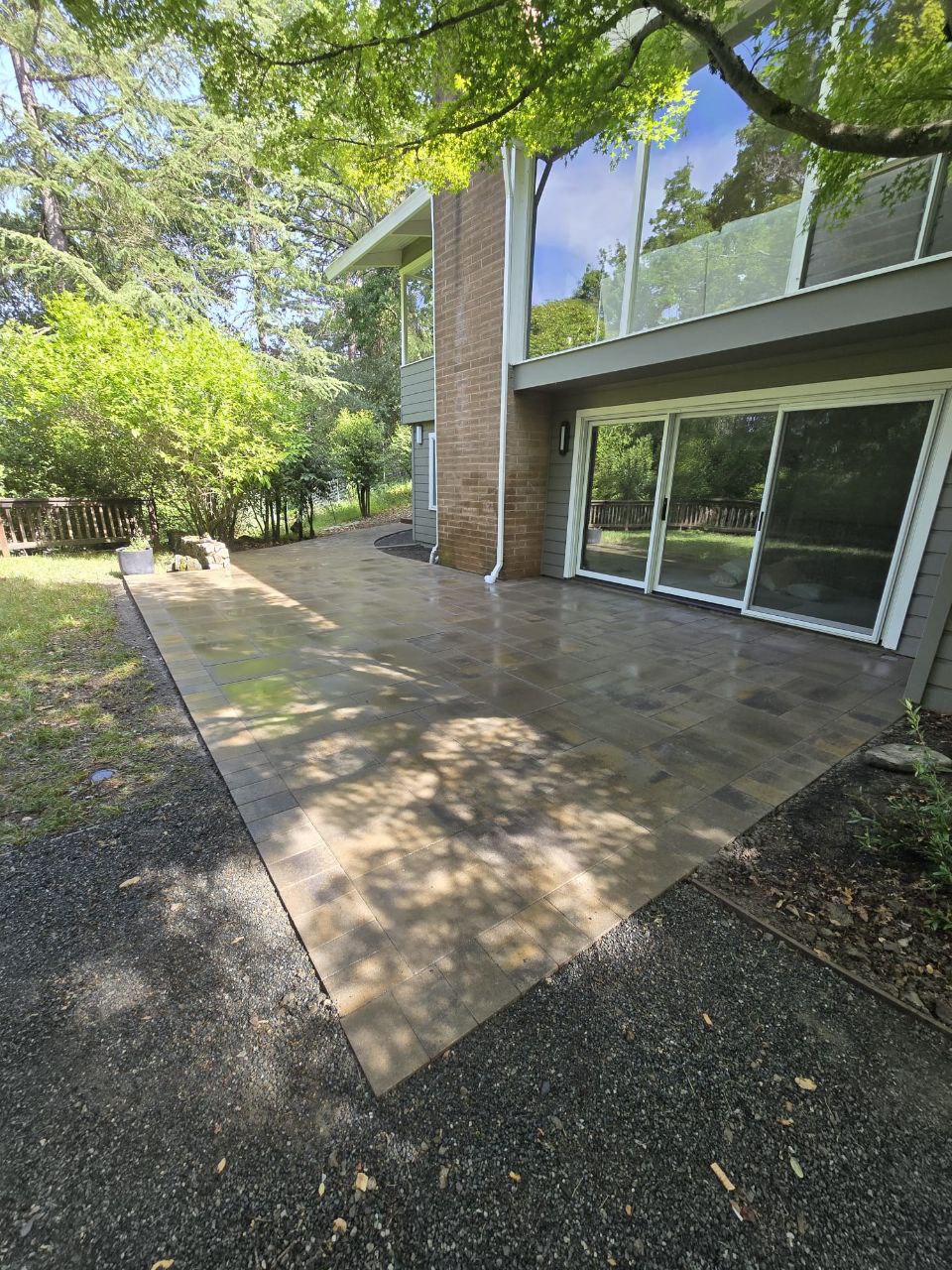 Completed paver patio in Berkeley