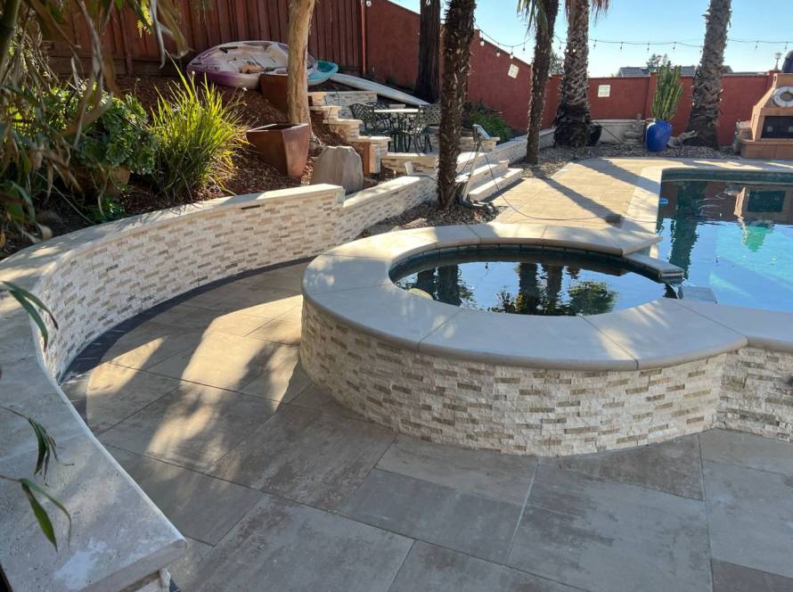 Paver driveway at Oxford Way residence