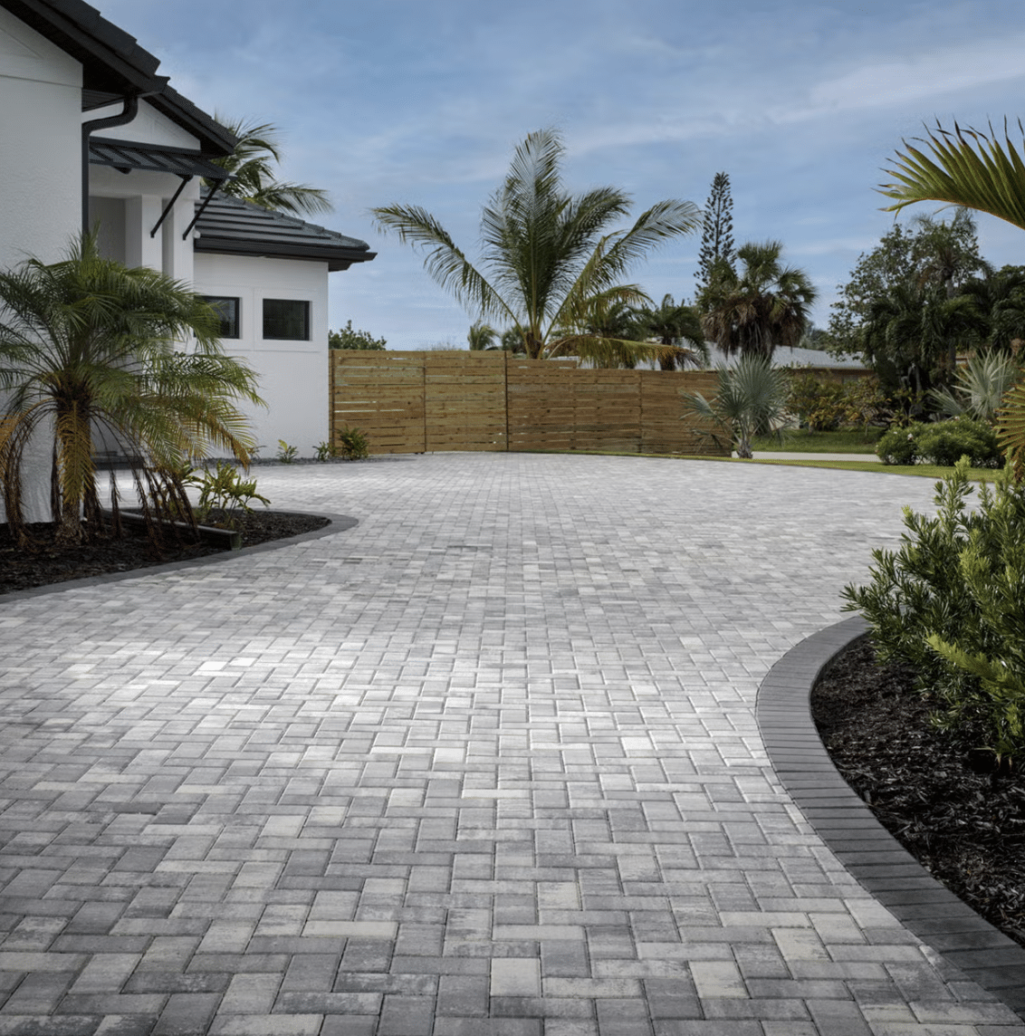 Before & After: Paver driveway transformation