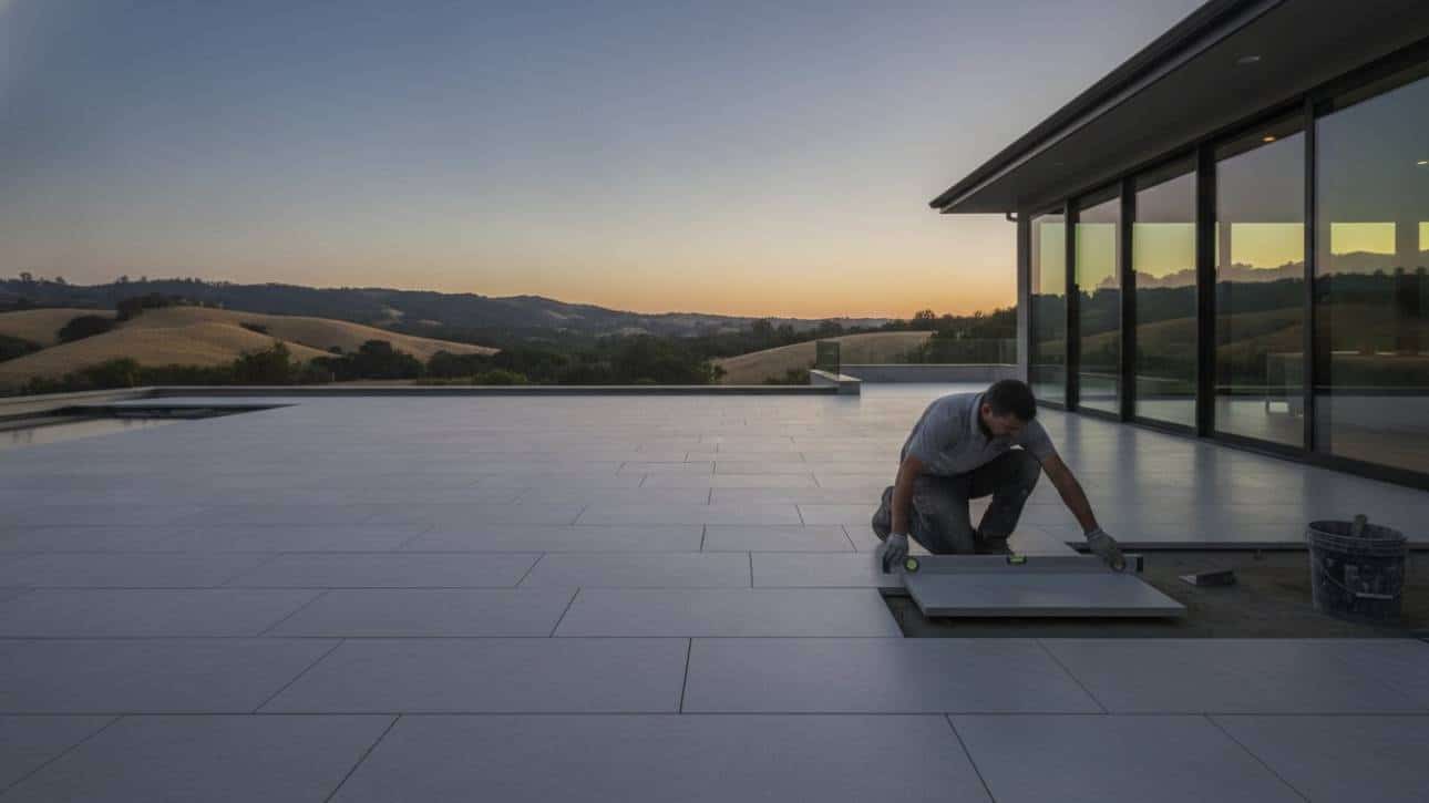 Large Format Porcelain Pavers Installation in Danville