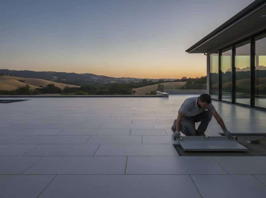 Large Format Porcelain Pavers Installation in Danville